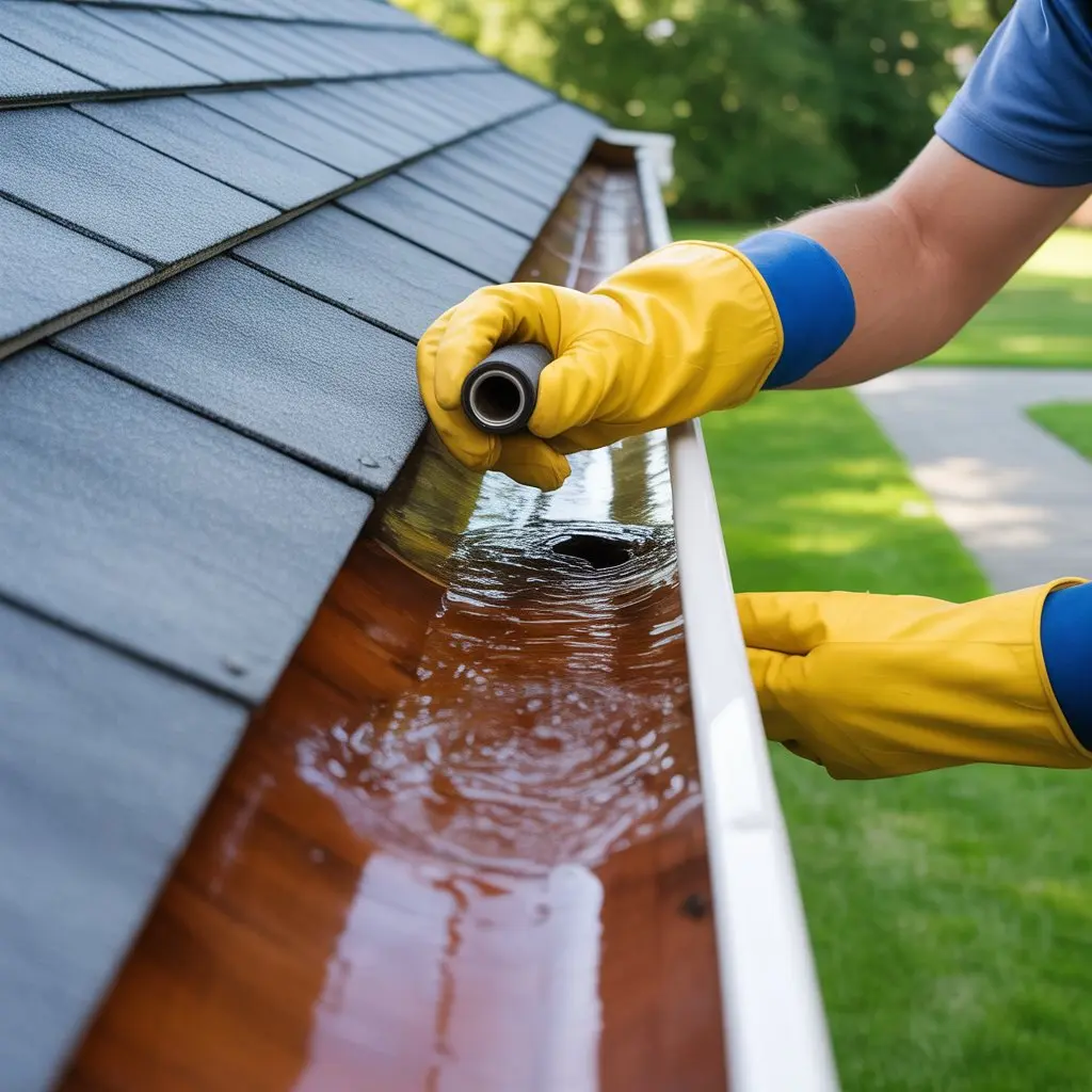 how to clean gutters from the ground