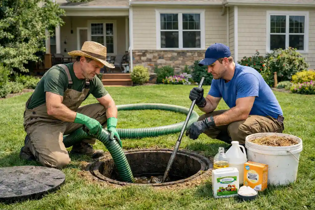 how to clean septic tank