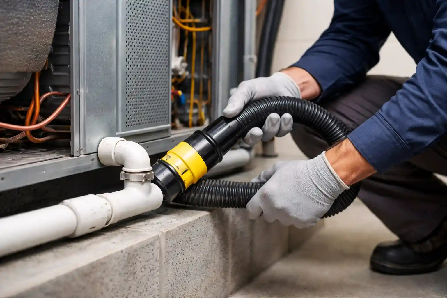 how to clean ac drain line